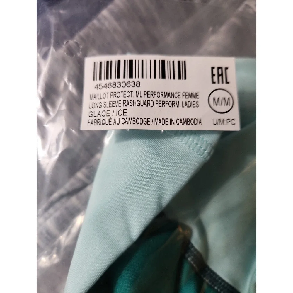Sea Doo Women's Long‎ Sleeve Top Jacket Rash Guard MED Green UV Protection NEW